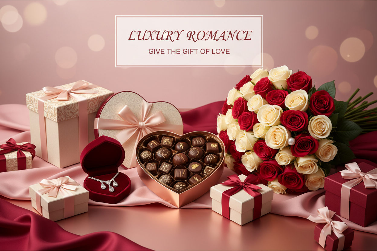 Valentine's Day Luxury Gifts Banner